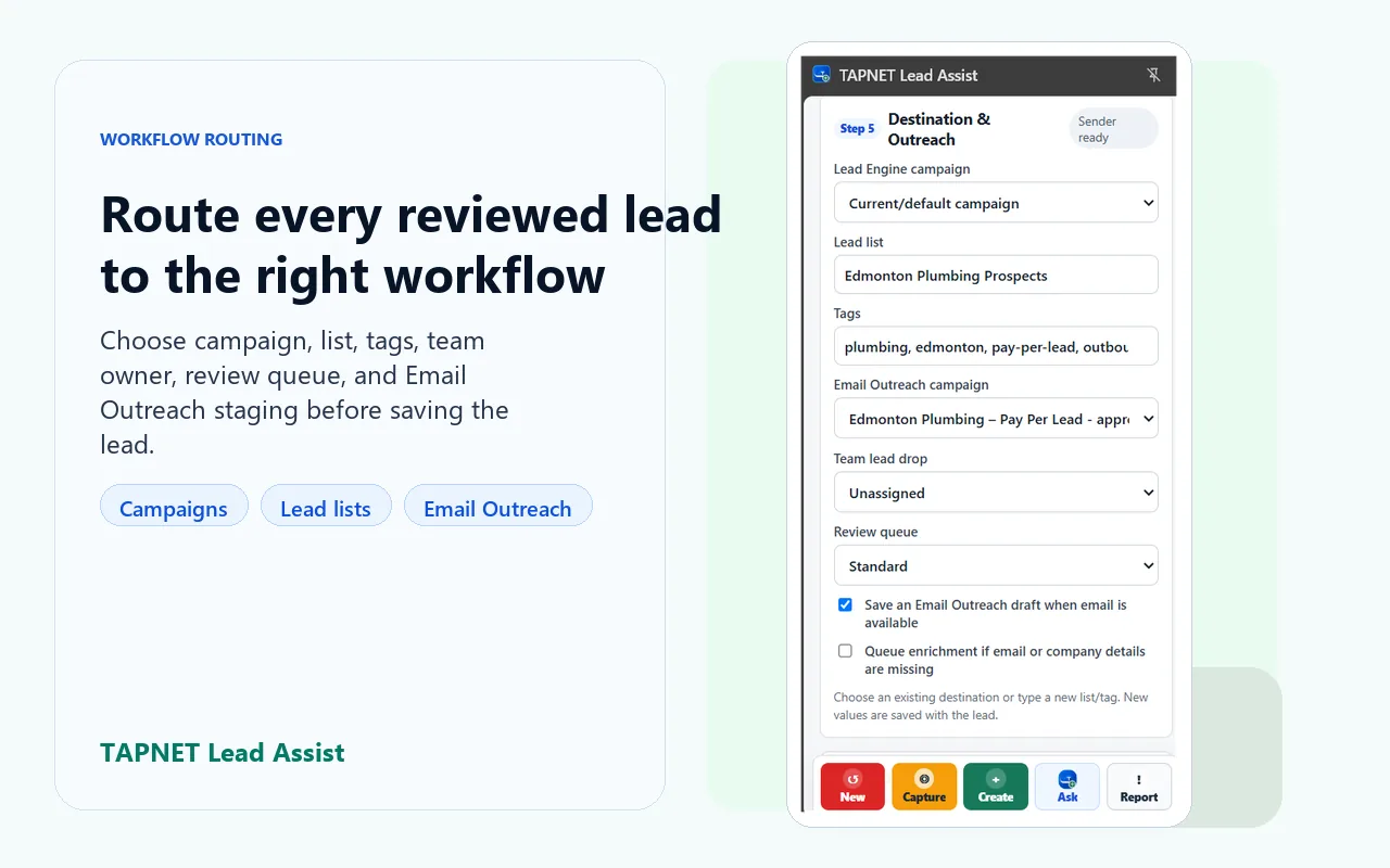 Lead Assist Route Reviewed Lead